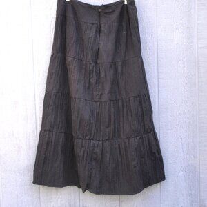 L.N. Studio Mid Length Black Skirt Size 14P